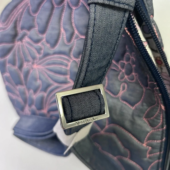 🩷”Vera Bradley”NWT Aloha Blooms Quilt Ultralight Bucket Crossbody Bag💙 - Picture 4 of 11
